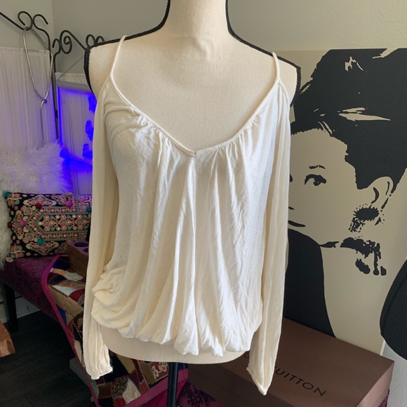 Free people off shoulder boho gypsy top size M - Picture 2 of 6